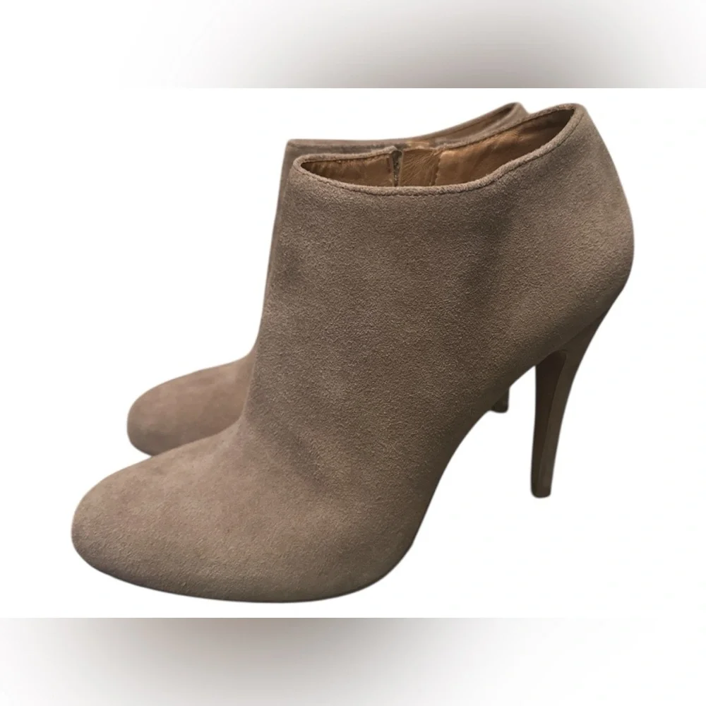 Aldo Taupe Suede Heeled ankle Boots - Picture 1 of 4